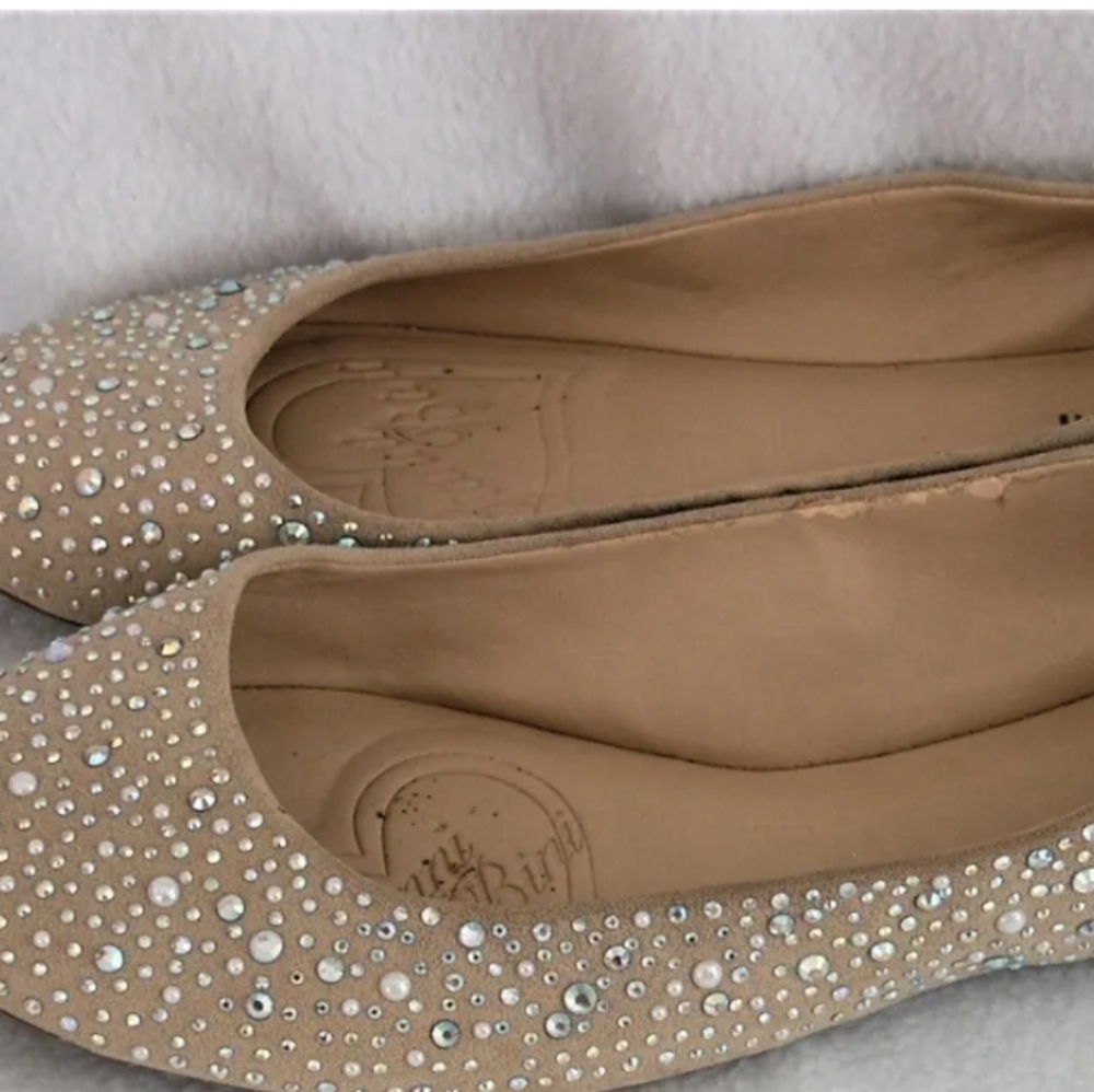 Gianni Bini Crystal Nude Flat Shoes
